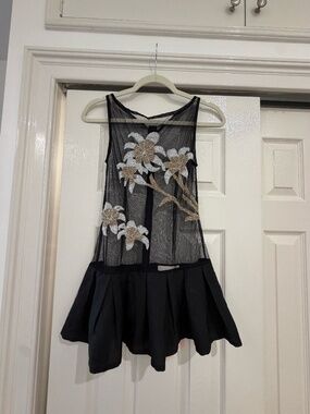 Oceanus Beaded Mini Dress